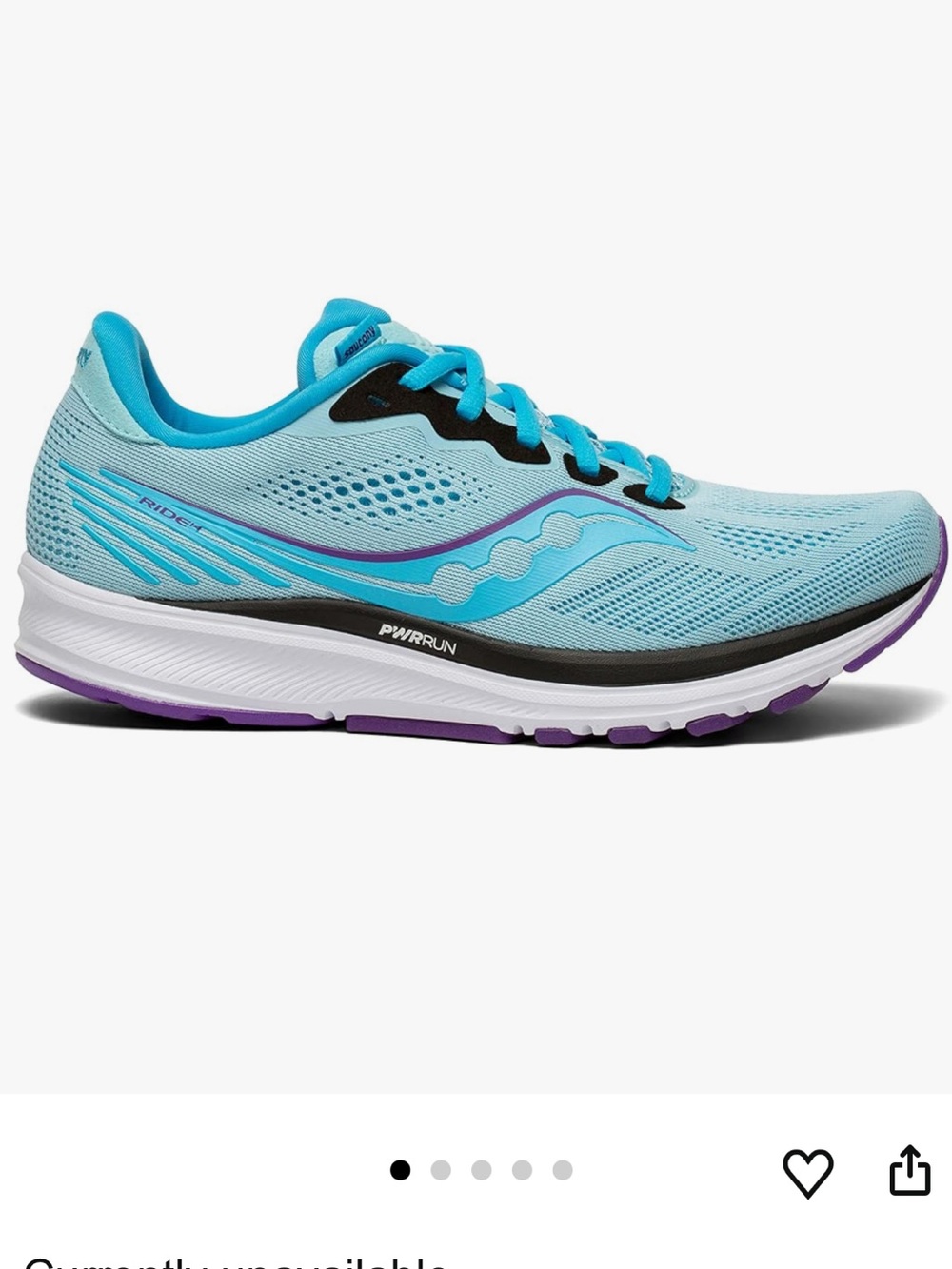 Saucony RIDE 14 (sz 7 m) Blue Running Shoes
